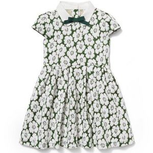 Green and White Janie and Jack Jacquard Dress